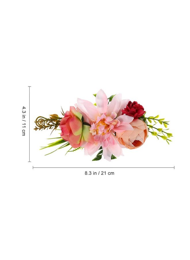 POPETPOP - POPETPOP Dog Flower Headband Pet Flower Crown Headwear Flower Leaves Natural Wreath for Dog Cats Wedding Decor - Image 1