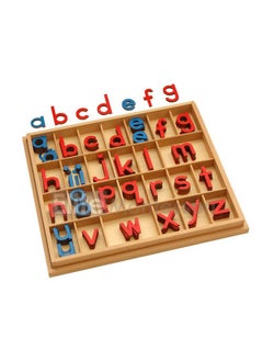 Elite Montessori Wooden Movable Alphabet With Box Preschool Spelling Learning Materials (Red & Blue, 5Mm Thick)  - Image 1