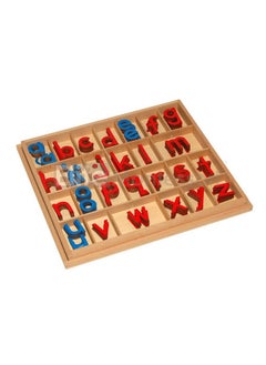 Elite Montessori Wooden Movable Alphabet With Box Preschool Spelling Learning Materials (Red & Blue, 5Mm Thick)  - Image 2