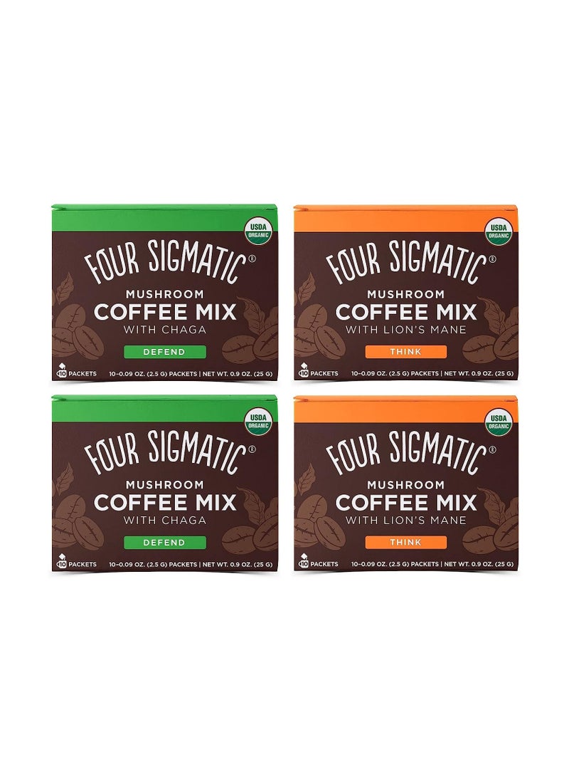 فور سيجماتك عبوة مكونة من 4 قطع من قهوة الفطر بأربعة سيغماتيك