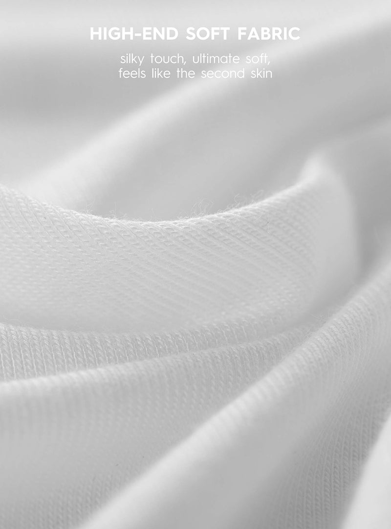 DAVID ARCHY دايفيد آرتشي ملابس داخلية للرجال من ميكرو مودال مع جيب مزدوج لدعم كيس الكرة وتعزيز الانتفاخ، شورت بوكسر للرجال 3 أو 4 قطع (م، أبيض) - Image 5