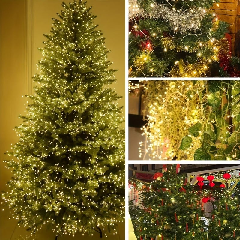 Outdoor Solar LED Firecrackers 200 Leds 6m 8 Flash Modes IP65 Weatherproof Warm Color - Image 3