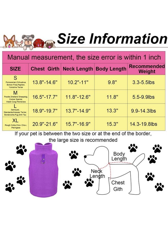ساتينور قطع سترة صوفية للكلاب، سترة دافئة من الصوف للكلاب مع مقود على شكل حلقة على شكل حرف D، معطف للطقس البارد بغطاء رأس للكلاب الصغيرة والمتوسطة الحجم (L، أرجواني، أزرق، وردي، أحمر) - Image 2