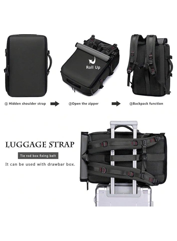 مشاريع تعز Travel Backpack with Shoe Compartment u0026 Charging Port – Lightweight, Waterproof, Large Capacity 17 Laptop Bag for Travel,Hiking, Work, Fitness, and Daily Use - Black - Image 4