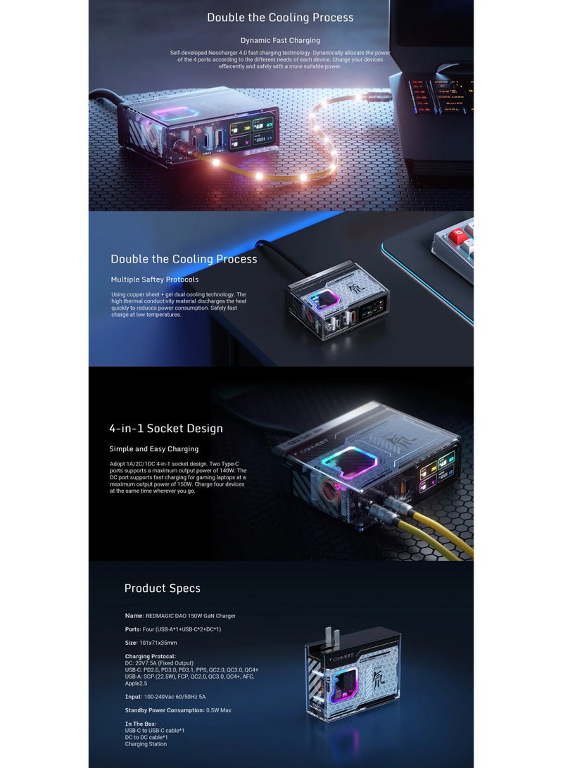 REDMAGIC DAO 150W GaN Charger (EU Version ) - Image 5