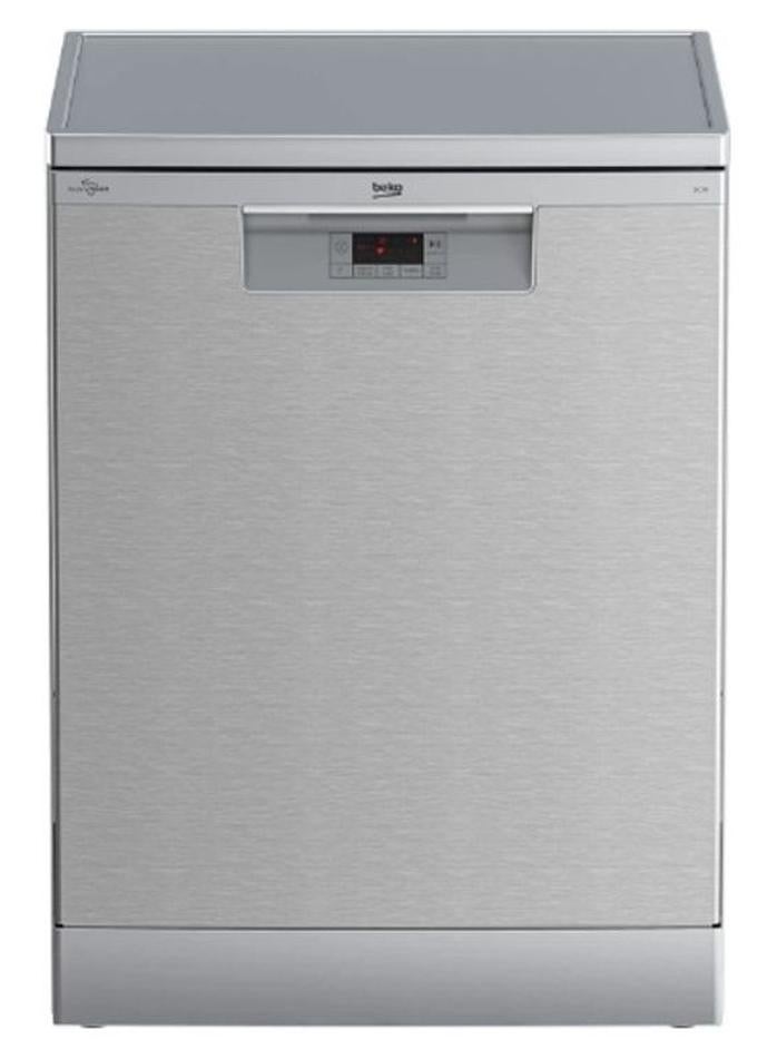 Beko Dishwasher 5 Programs 14 Persons 60 cm - LED - Half Load + Hygiene Intense + Steam Gloss 14 L BDFN15420S Silver - Image 1