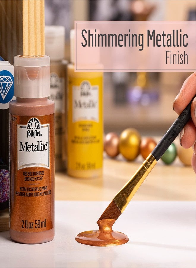 FolkArt Acrylic Paint in Assorted Colors (8 oz), , Pure Gold - Image 2