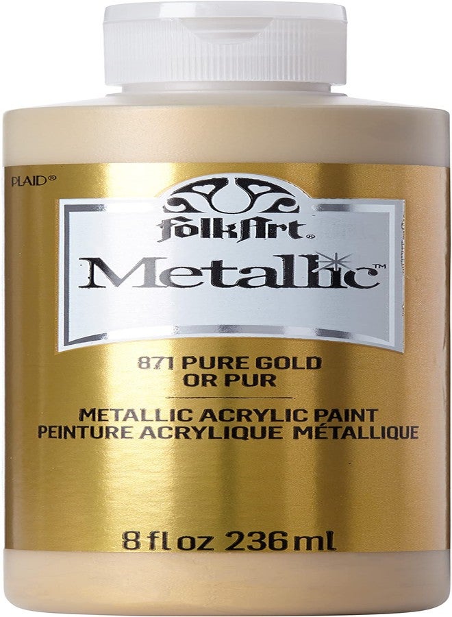 FolkArt Acrylic Paint in Assorted Colors (8 oz), , Pure Gold - Image 1