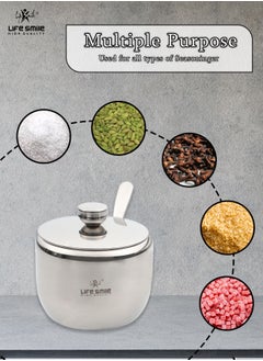 Life Smile 3pcs Stainless Steel Sugar Bowl Set Large with 1 Year Guarantee  - Image 4