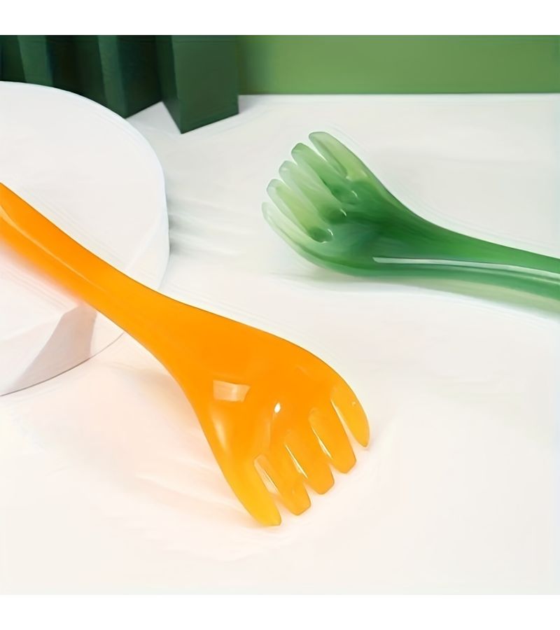 1 Pc Green Five Claw Scalp Massage Comb Wide Tooth Resin Scraping Tool For Shoulders And Neck Mother Day Gift - Image 2