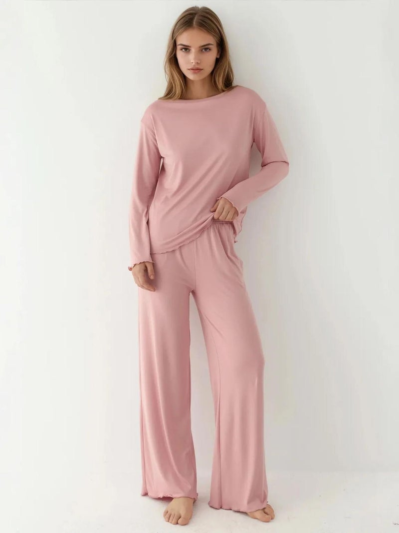 HICCUP Cozy Relaxed Fit Long Sleeve Pijama Set - Image 2