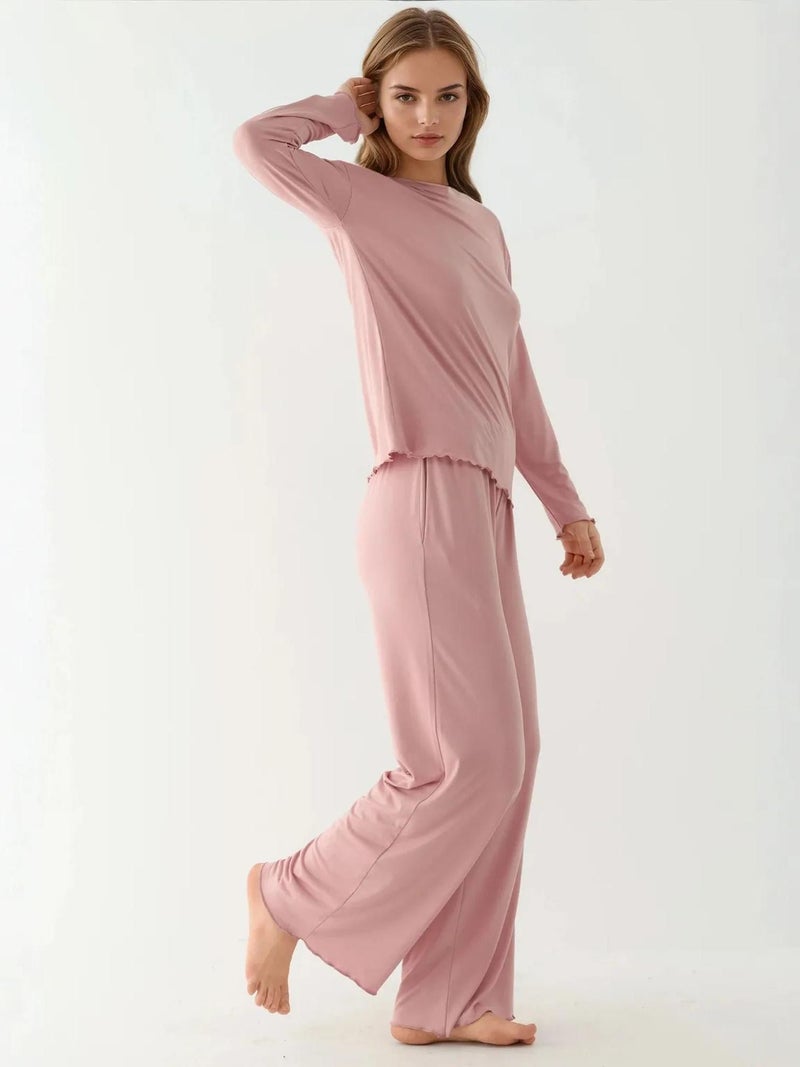 HICCUP Cozy Relaxed Fit Long Sleeve Pijama Set - Image 5