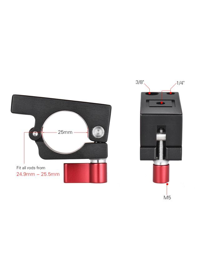 NIBEMINENT Rod Clamp Holder Light Mount Stand Bracket Black  - Image 5