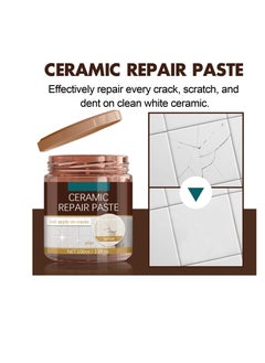 Generic Ceramic Tile Repair Paste, 100ml Porcelain Repair Kit, Bathtub Repair Paste, Enamel Fiberglass Porcelain Acrylic Repair Cream, Tile Tub Sink and Shower Repair Paste for Scratches Holes Cracks  - Image 2