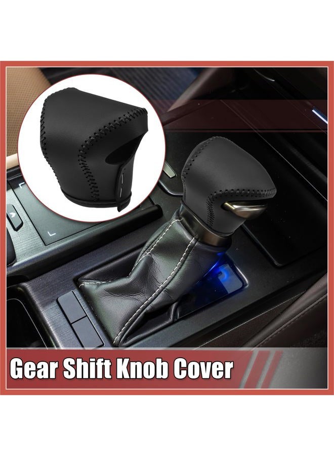 ACROPIX Car Gear Shift Knob Cover Protector Gear Shift Knob Trim for Lexus ES 2018-2020 Black W/Black Stitches Car Parts - Image 2