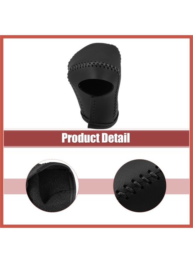 ACROPIX Car Gear Shift Knob Cover Protector Gear Shift Knob Trim for Lexus ES 2018-2020 Black W/Black Stitches Car Parts - Image 5