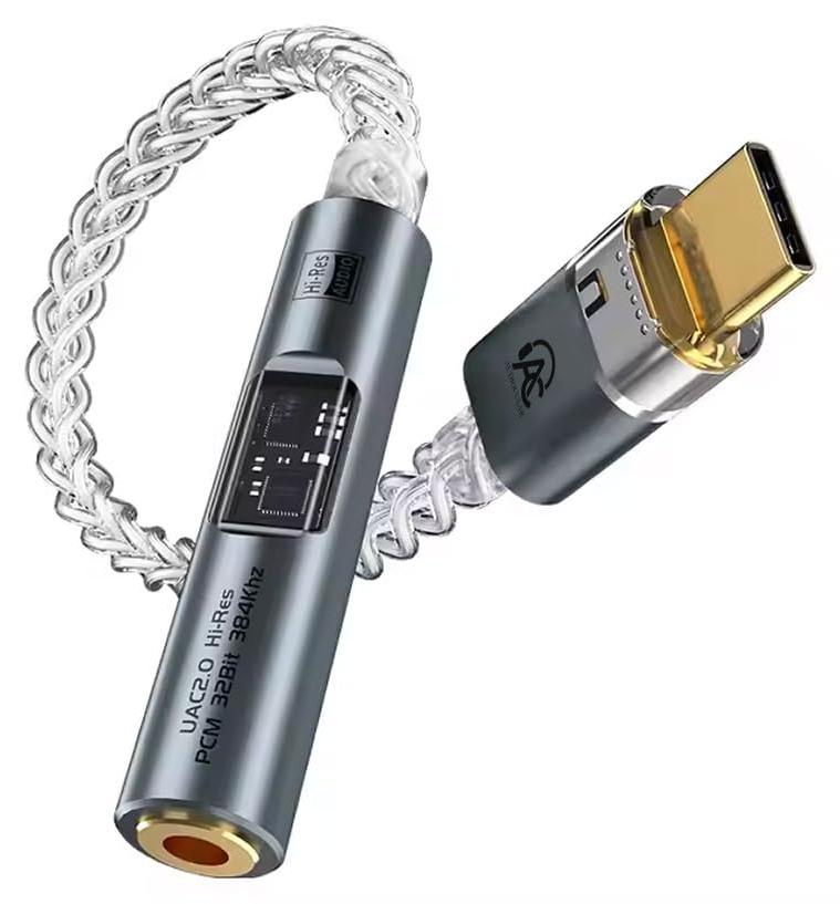 AUDIOCULAR محول DAC محمول SPARK USB-C إلى 3.5 مم، محول صوت عالي الدقة CX31993 32bit/384kHz، متوافق مع سلسلة iPhone 16 / سلسلة 15، Galaxy S25/S24 Ultra/S24 وأجهزة الهاتف الأخرى من نوع C - Image 1