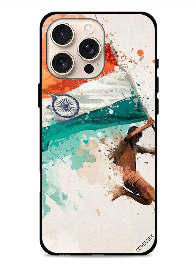 Covernex Apple iPhone 16 Pro Protective Case Cover Holding India Flag While Flying - Image 1