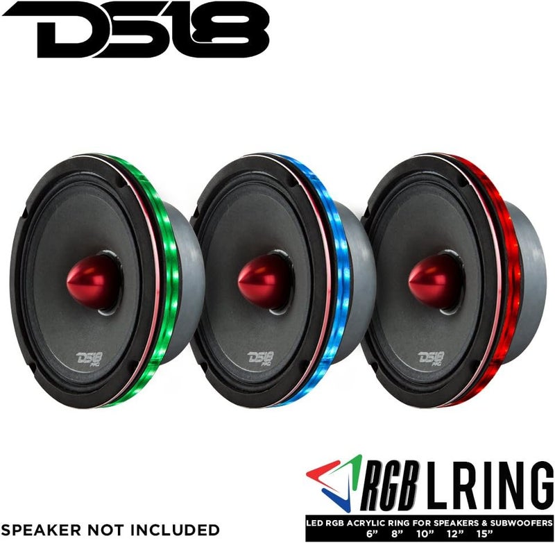 DS18 AUDIO LRING12 LED RGB Speaker Ring Waterproof 12-Inch - Millions of Colors to Choose from When Install with an RGB Module or One Color When Install Without The RGB Module - Image 4