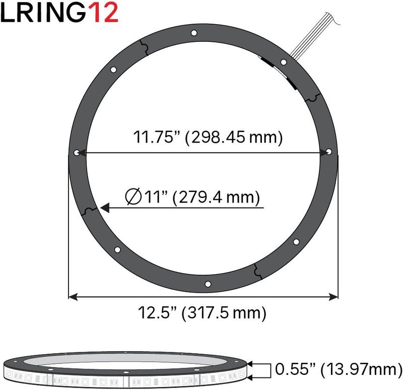 DS18 AUDIO LRING12 LED RGB Speaker Ring Waterproof 12-Inch - Millions of Colors to Choose from When Install with an RGB Module or One Color When Install Without The RGB Module - Image 3
