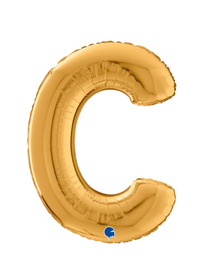 GRABO 26" Foil Balloon Letter C Gold  - Image 1