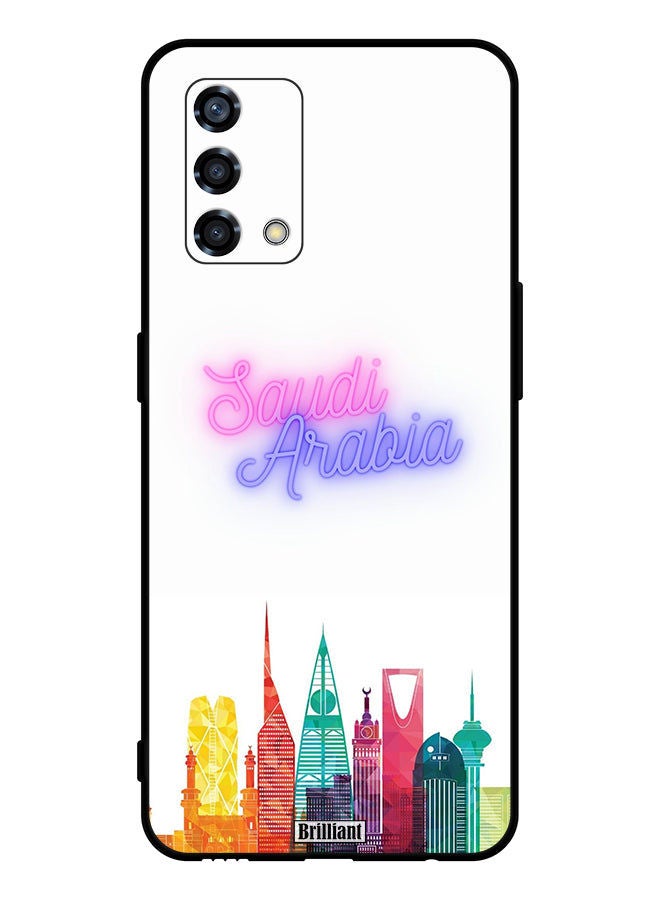 Brilliant Protective Case Cover For Oppo A95 4G Saudi Arabia Map Art - Image 1