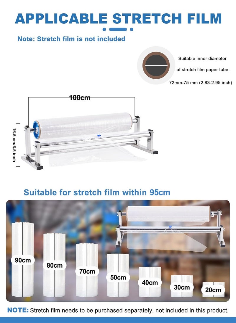 كيدل آلة تغليف يدوية بأغشية مطاطية من الفولاذ المقاوم للصدأ مع موزع وقاطع - معدات تغليف محمولة للاستخدام المنزلي والتجاري والمستودعات - موزع أغشية بلاستيكية، مكبس كرتون، أداة تغليف سطح الطاولة - Image 5