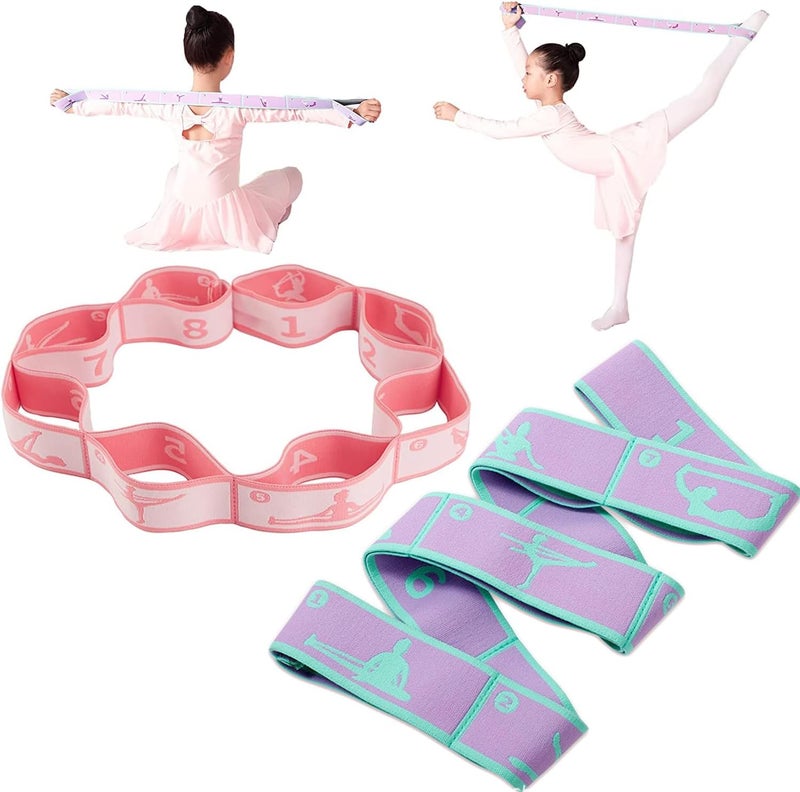 Price Xes Stretch Straps with Loops for Exercise - 2 Pcs Yoga Stretch Straps for Kids - Image 1