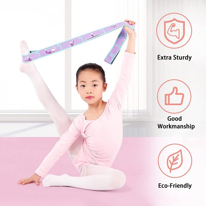 Price Xes Stretch Straps with Loops for Exercise - 2 Pcs Yoga Stretch Straps for Kids - Image 2