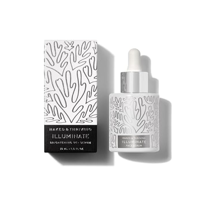 Naked + Thriving Naked & Thriving Illuminate BC+ Face Serum | Hyaluronic Acid, Vitamin C, Bakuchiol | Organic, Vegan, & Naturally-Derived Skin Care | For Mature Skin, Visible Spots and Wrinkles (1.0 fl oz/30 mL) - Image 1