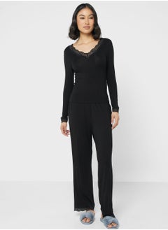 High Waist Pyjama Top And Pants