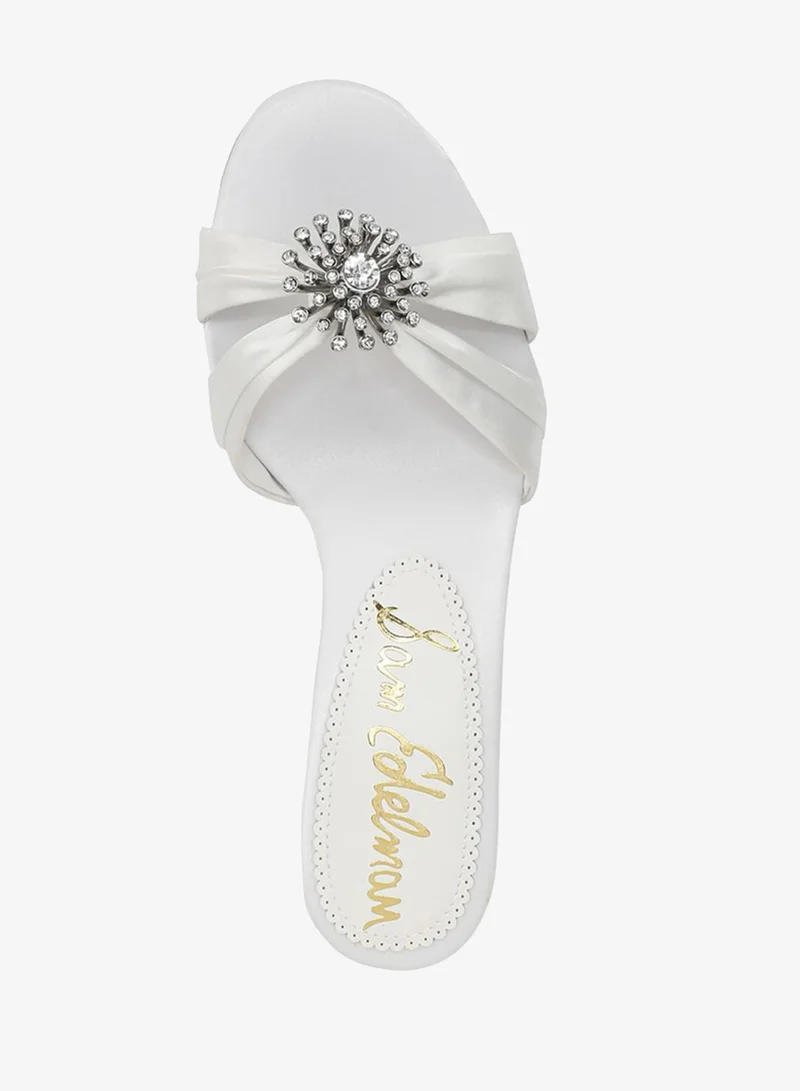 Sam Edelman WHITE Cindie Kitten Heel Mule for Women | Best Price UAE