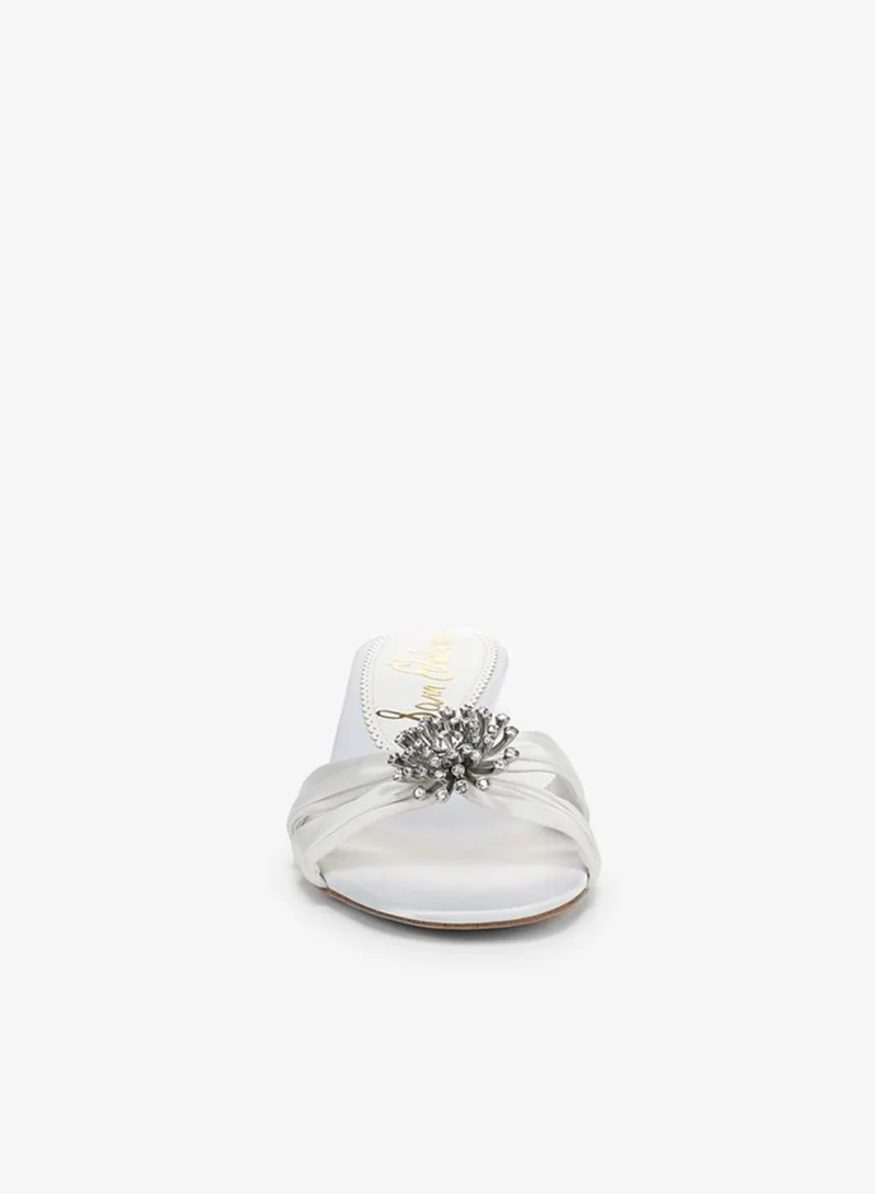 Sam Edelman WHITE Cindie Kitten Heel Mule for Women | Best Price UAE