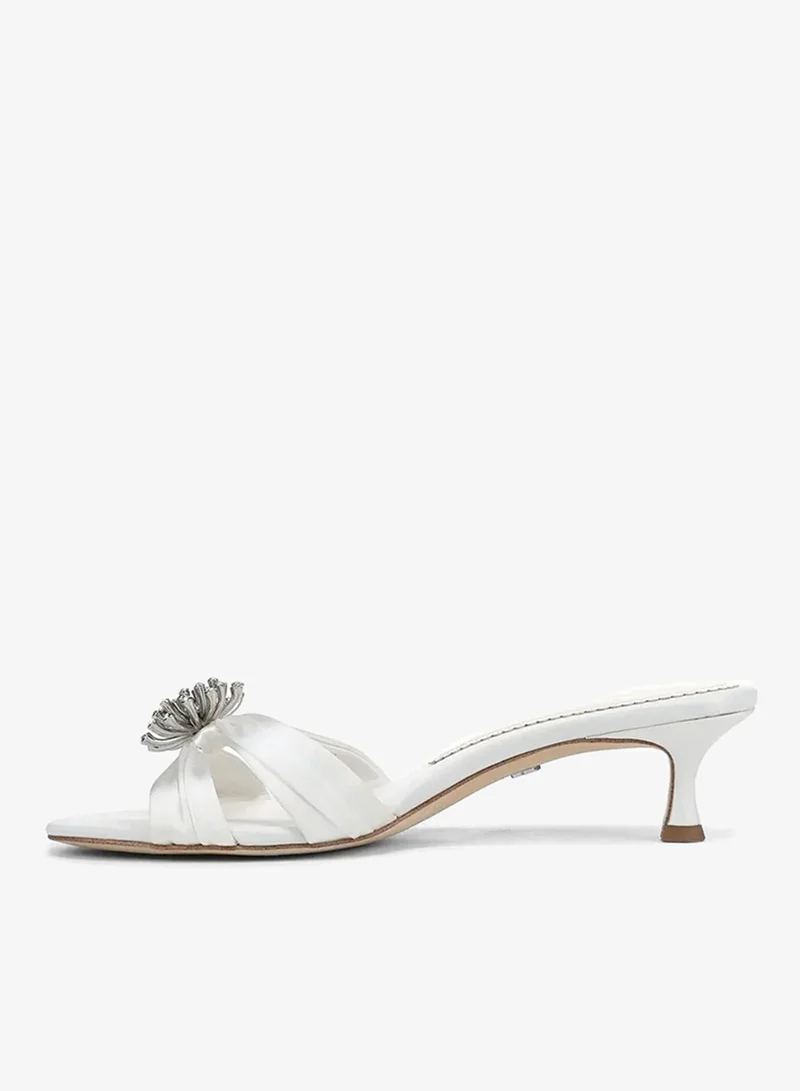 Sam Edelman WHITE Cindie Kitten Heel Mule for Women | Best Price UAE