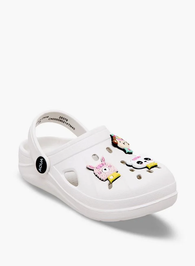 Aqua Girls Jibbitz Clogs