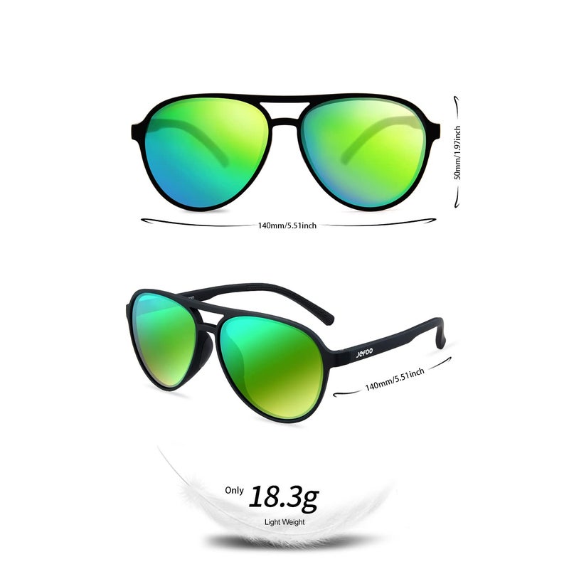 Jefoo Polarized Aviator Sunglasses for Women Men Retro Trendy Sports Sunglasses for Outdoor UV400 Protection - Image 4