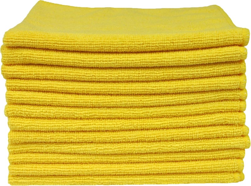 Eurow Utility Terry Weave 16 x 16in 240 GSM Microfiber Cleaning Towels 12-Pack - Image 3
