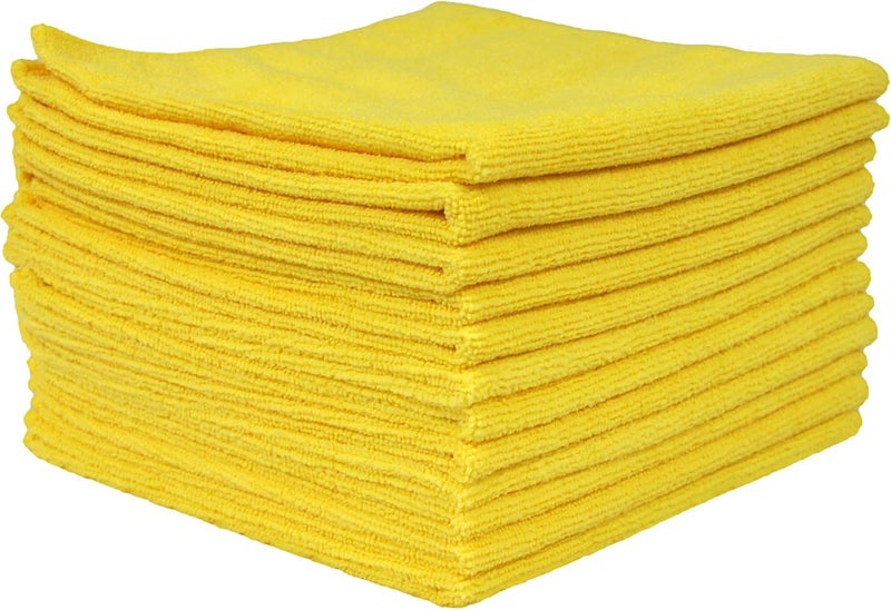 Eurow Utility Terry Weave 16 x 16in 240 GSM Microfiber Cleaning Towels 12-Pack - Image 2