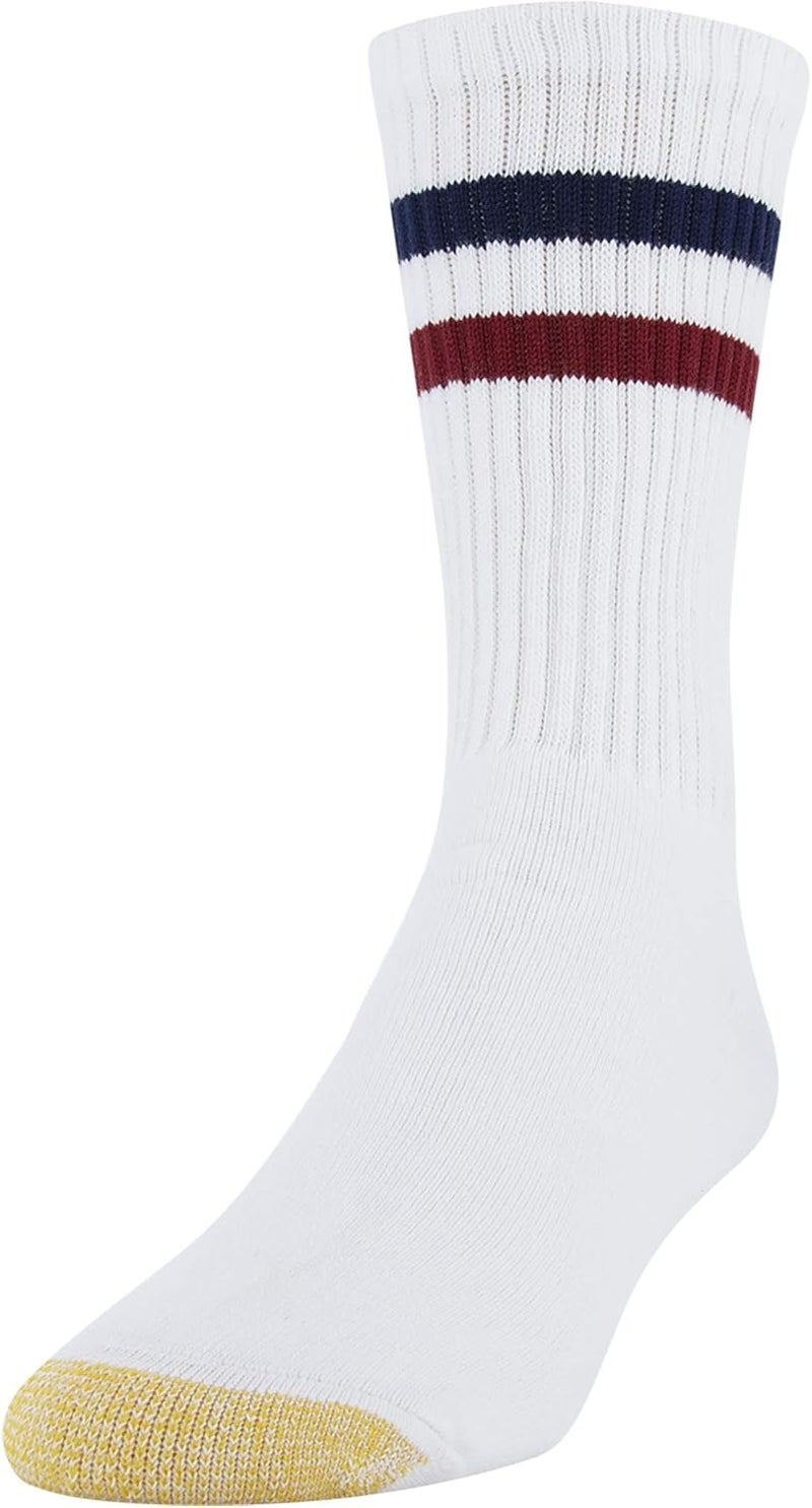 GOLDTOE Men's Cotton Blend Athletic Crew Socks, 6-pairs - Image 2