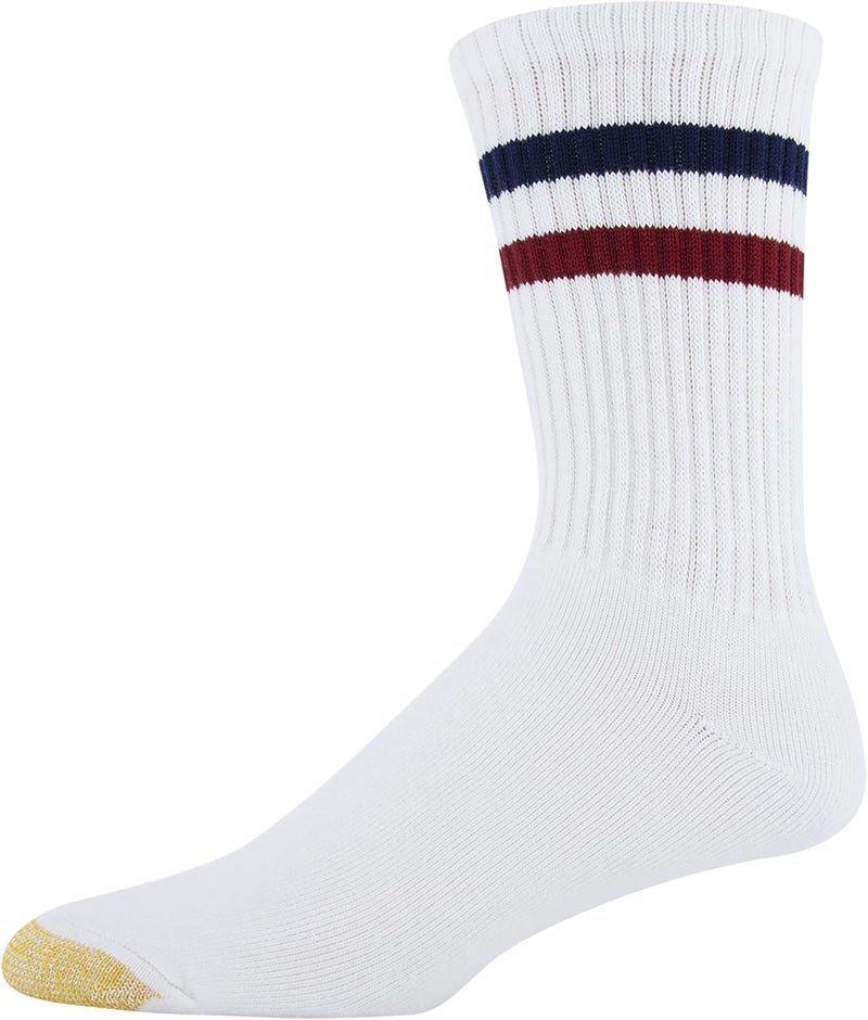 GOLDTOE Men's Cotton Blend Athletic Crew Socks, 6-pairs - Image 3