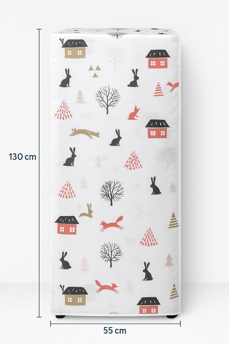 BS B&S Printed Refrigerator Cover with Lace Trim - Image 5