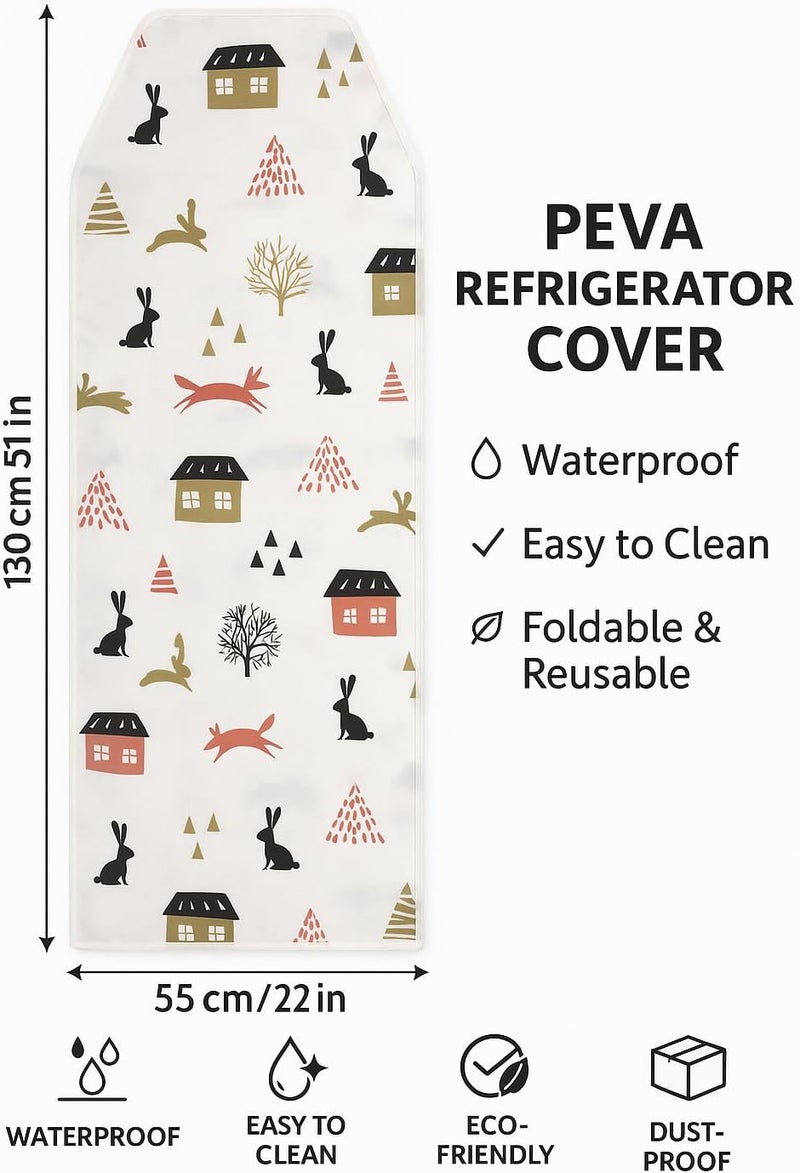 BS B&S Printed Refrigerator Cover with Lace Trim - Image 4