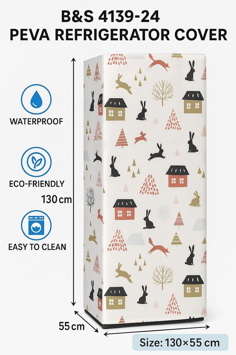 BS B&S Printed Refrigerator Cover with Lace Trim - Image 3