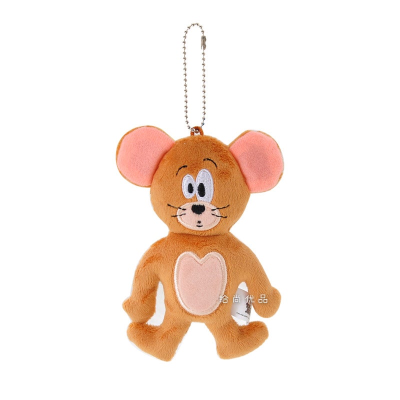 Genuine Cat And Mouse Schoolbag Pendant Tom Cat Car Keychain Couple Toy Backpack Hanging Ornament Grasping Doll - Image 1