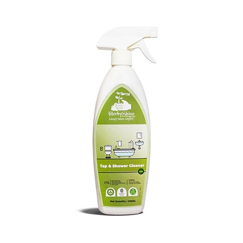 HerbyShine Hard Water Stain Remover 1L | Limescale & Rust Remover for Bathroom Taps, Shower & Tiles | Removes Calcium Deposits, Soap Scum & Water Marks | No Scrub Bathroom Cleaner Pack 1 - Image 1