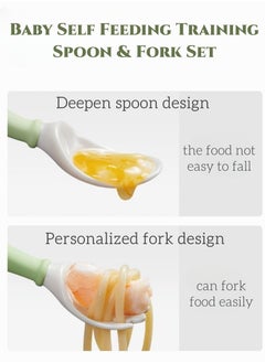 Baby Self Feeding Training Spoon and Fork Set with Travel Case Easy to Grab BPA Free Toddler Training Utensils PPSU Great Tableware Set Spoons Fork for Kids Cute Dinosaur Looking - pzsku/Z4973540F62D791A46734Z/45/_/1685963220/a8b5fb9b-c370-49eb-8fce-bc33818b8bc3