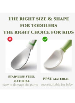 Baby Self Feeding Training Spoon and Fork Set with Travel Case Easy to Grab BPA Free Toddler Training Utensils PPSU Great Tableware Set Spoons Fork for Kids Cute Dinosaur Looking - pzsku/Z4973540F62D791A46734Z/45/_/1685963223/37d89ca6-7e24-48cd-93a4-a989f78733ad