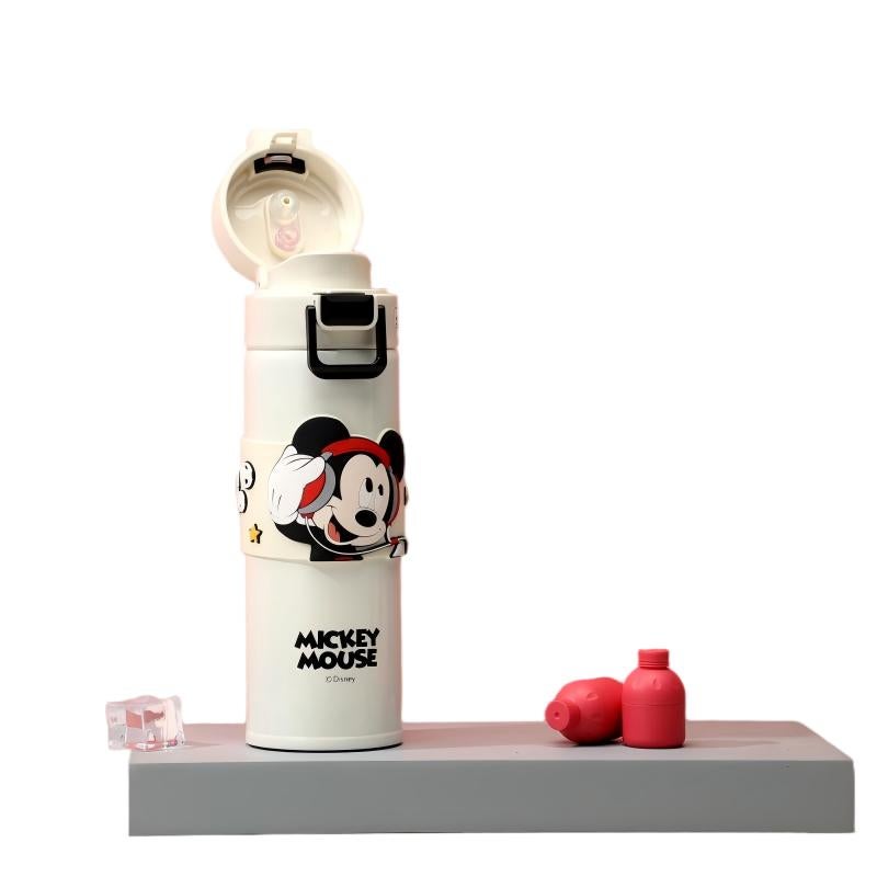 D-5571 Vacuum Dual Drink Cup, Mickey Cartoon Pattern, 6-Layer Insulation, Tea & Water Separation, 304 & 316 Stainless Steel - Image 4