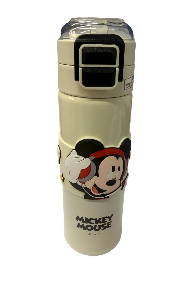 D-5571 Vacuum Dual Drink Cup, Mickey Cartoon Pattern, 6-Layer Insulation, Tea & Water Separation, 304 & 316 Stainless Steel - Image 1
