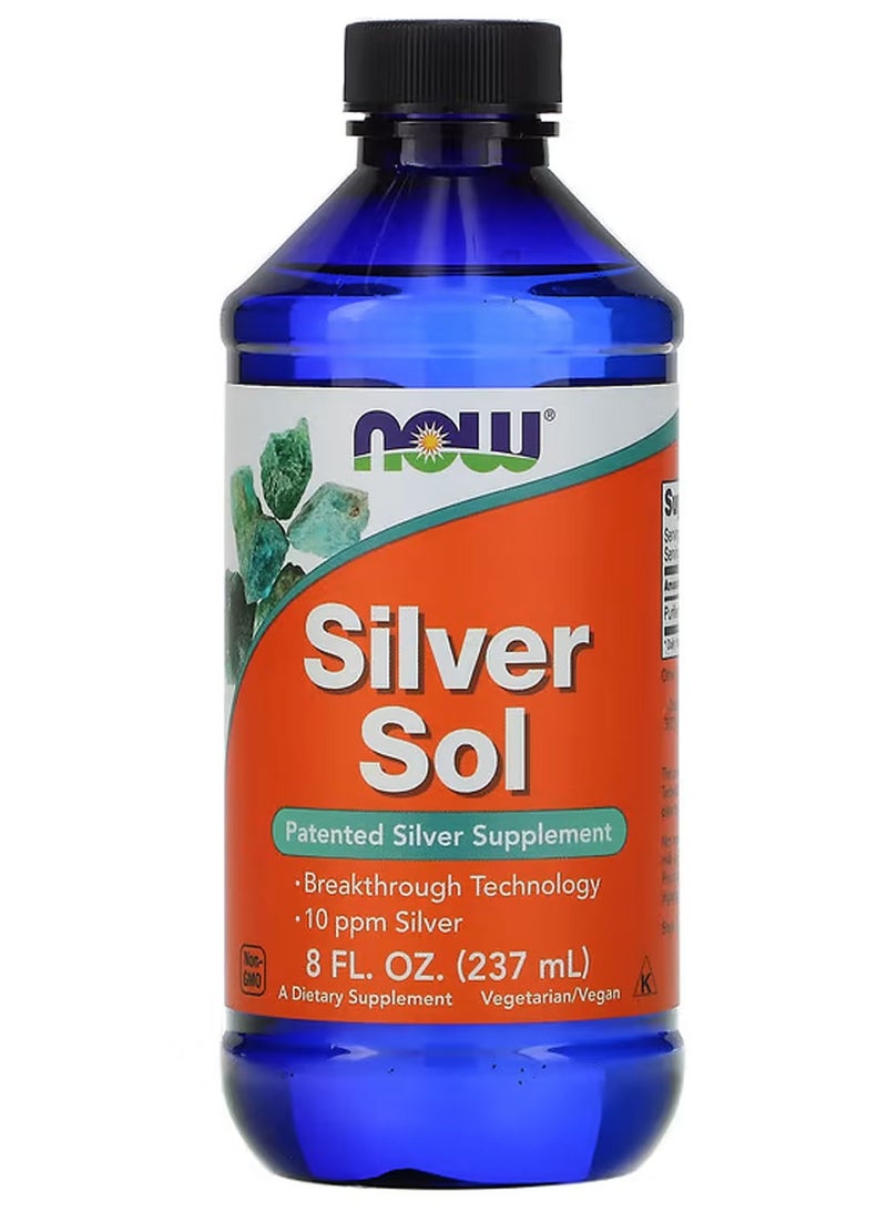 now Silver Sol, 50 mcg, 8 fl oz (237 ml) - Image 1